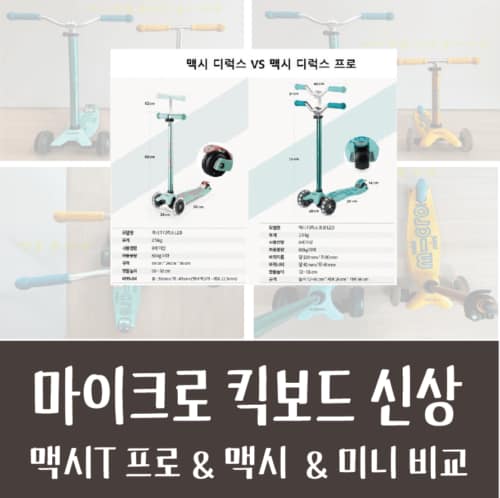 🛴맥시T 프로 디럭스 LED_ 마이크로 킥보드 신상 리뷰 & 기존 맥시& 미니와 상세 비교!!